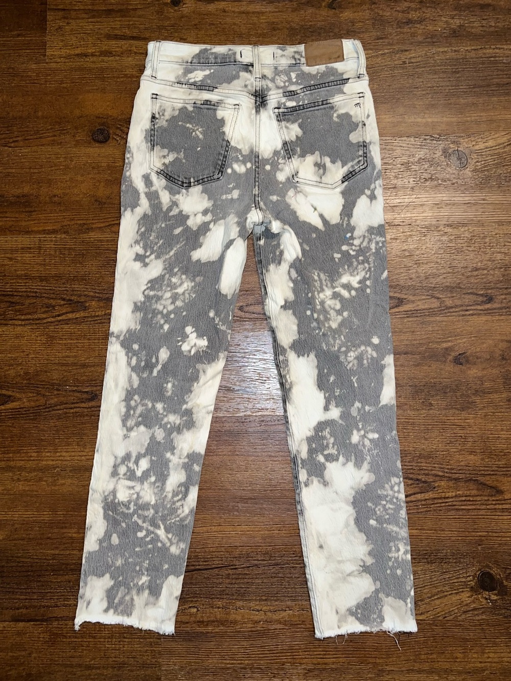 Madewell Jeans Vintage Slim Ankle Gray Acid Wash Distressed Streetwear Size 26 - Picture 3 of 11